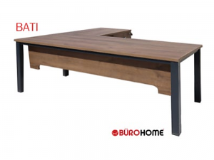 BÜROHOME BATI BT160 "L" Tipi 2'li Masa Takımı