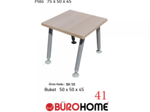 BÜROHOME BUKET BKT50 500 x 500 x 450 mm Sehpa