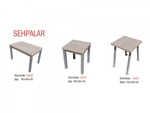 BÜROHOME LENA LN50 500 x 500 x 450 mm Sehpa