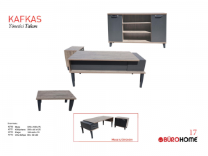BÜROHOME KAFKAS KF 01 6'lı Masa Takımı