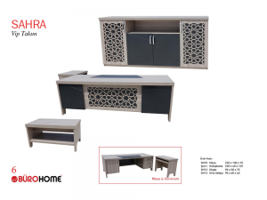 BÜROHOME SAHRA SHR01 6'lı Masa Takımı