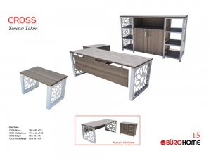BÜROHOME CROSS CRS01 6'lı Masa Takımı