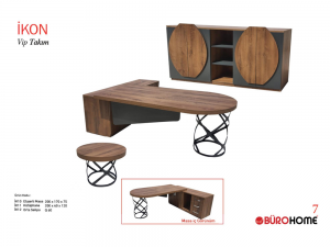 BÜROHOME İKON İKN01 6'lı Masa Takımı